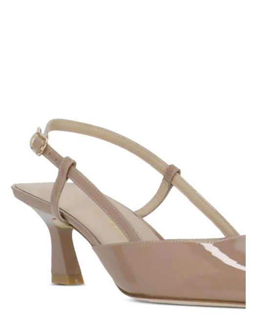 Stuart Weitzman 50mm Vinnie スリングバック パンプス Natural