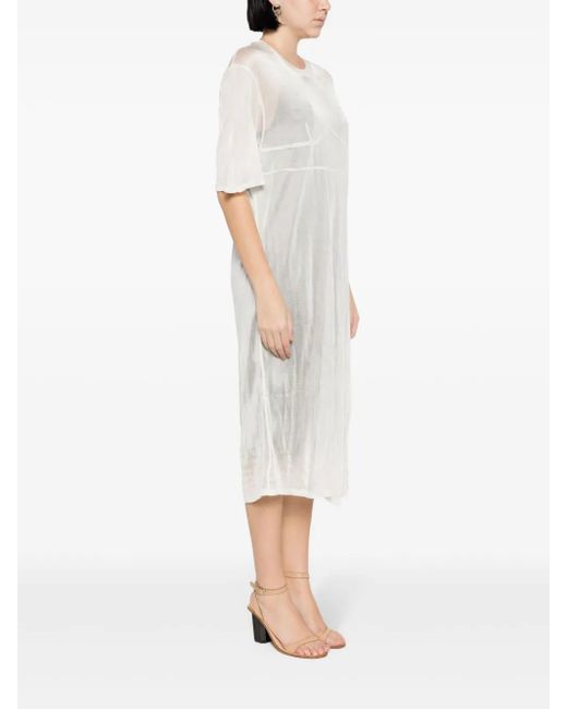 Osklen White Layered Midi Dress