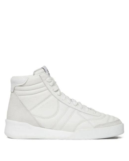 Courreges White Padded Leather Sneakers