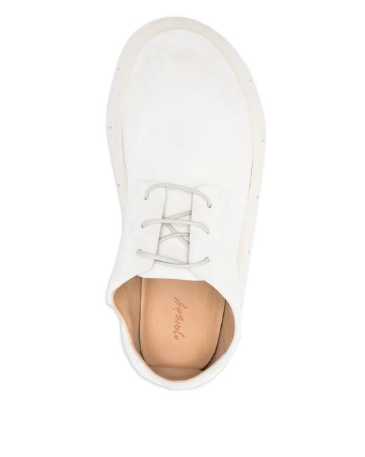 Marsèll White Intagliata Lace-Up Derby Shoes for men