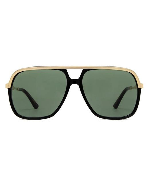 Gucci Multicolor Web Detail Navigator-Frame Sunglasses