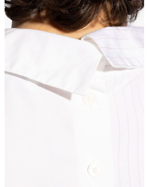 Camicia con fantasia tie dye di Lanvin in White da Uomo