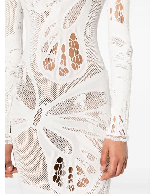 Blumarine レーストリム パネル ドレス White