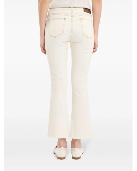 Fay White Cropped Jeans