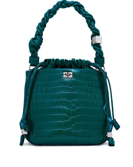 Ganni Green Bou Bucket Bag