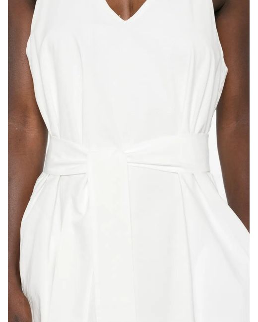 MOUTAKI White V-Neck Maxi Dress