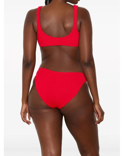 Hunza G Red Bonnie Crinkle Bikini - Women's - Lycra/nylon