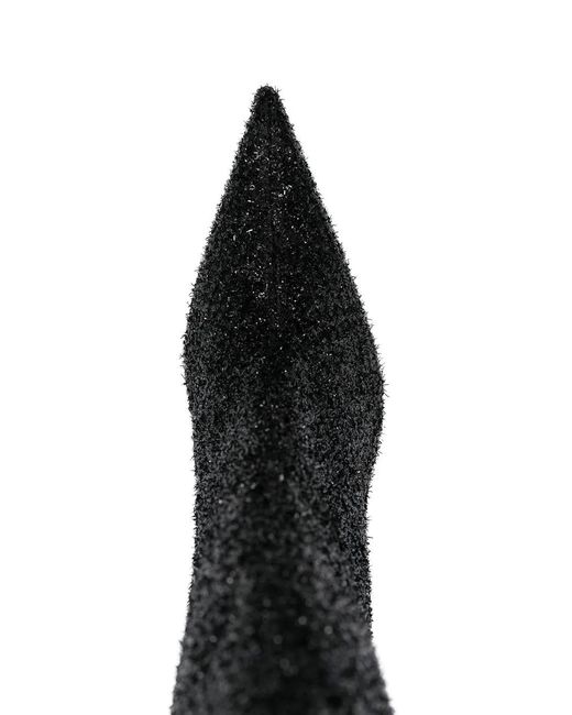 Alexandre Vauthier Black 110Mm Sequin Knee-High Boots