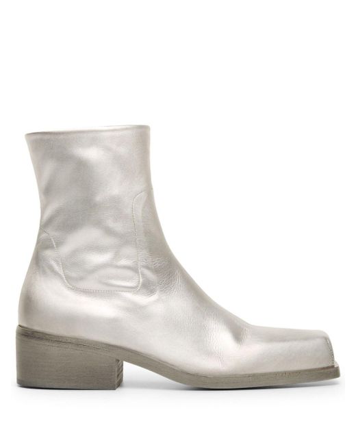 Marsèll White Cassello Metallic Ankle Boots for men