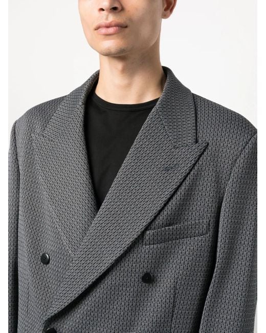 Manteau À Boutonnière Croisée Random Identities pour homme en coloris Black