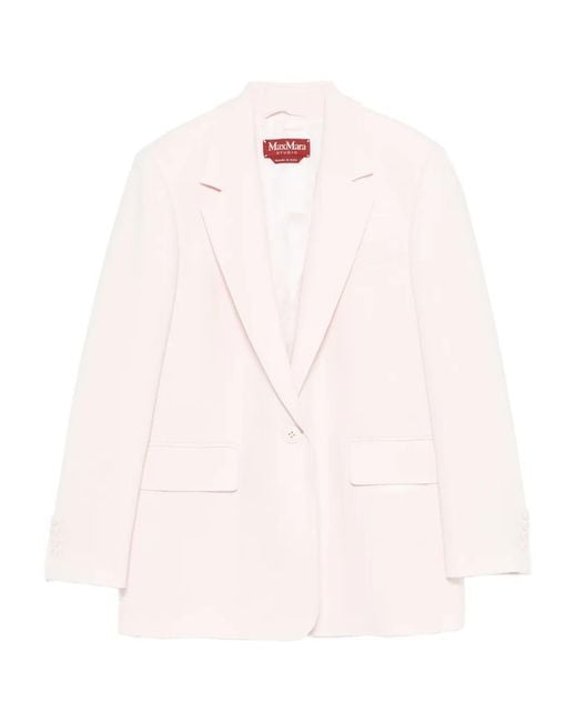 Max Mara Pink Mstbosco Pocket Blazer