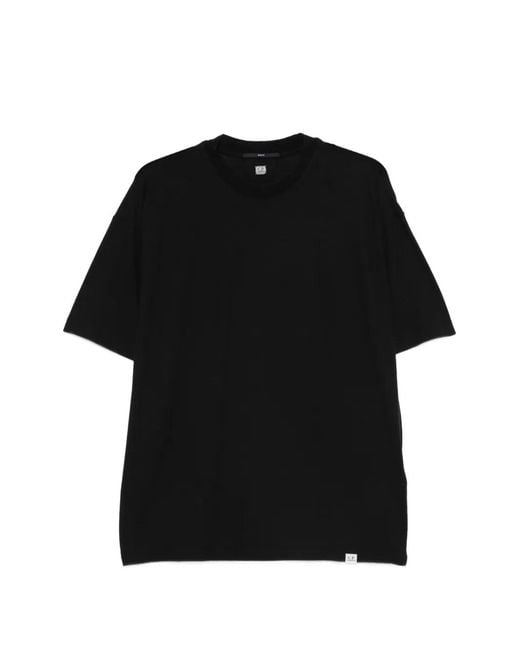 C P Company Black Crew-Neck T-Shirt for men
