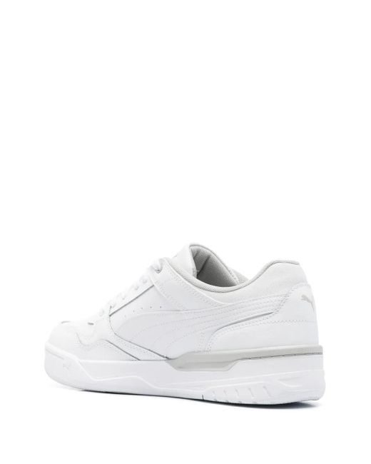 PUMA White Rebound Retro Sneakers