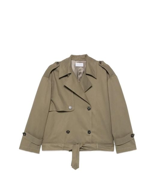 THE NINA STUDIO Natural Double-Breasted Belted Jacket