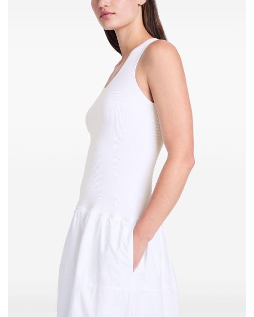 Proenza Schouler White Kleid mit U-Ausschnitt
