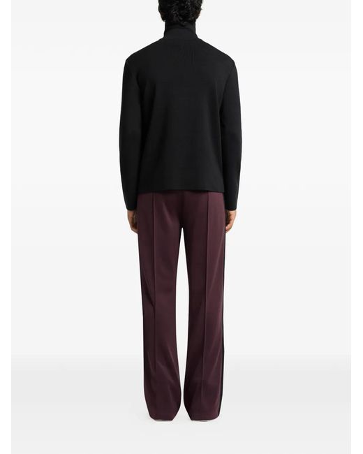 Courreges Black Pull À Col Zippé for men