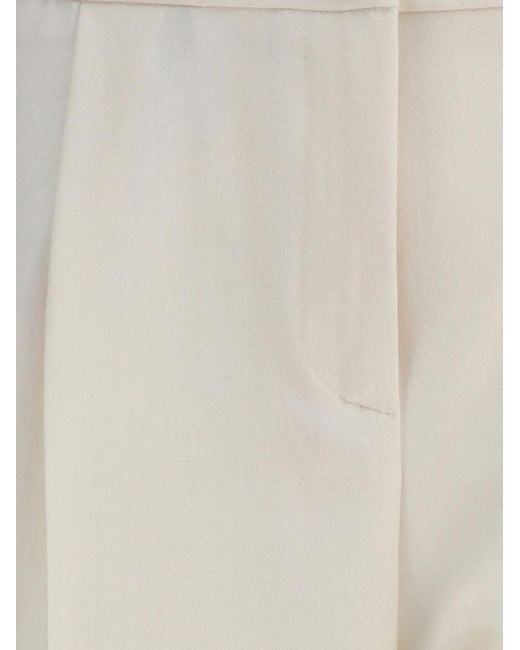 Cruna フロントプリーツ パンツ White