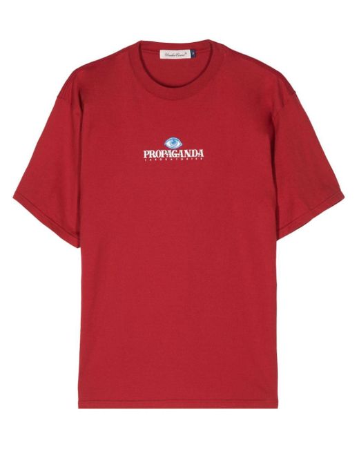 Camiseta con logo estampado Undercover de hombre de color Red