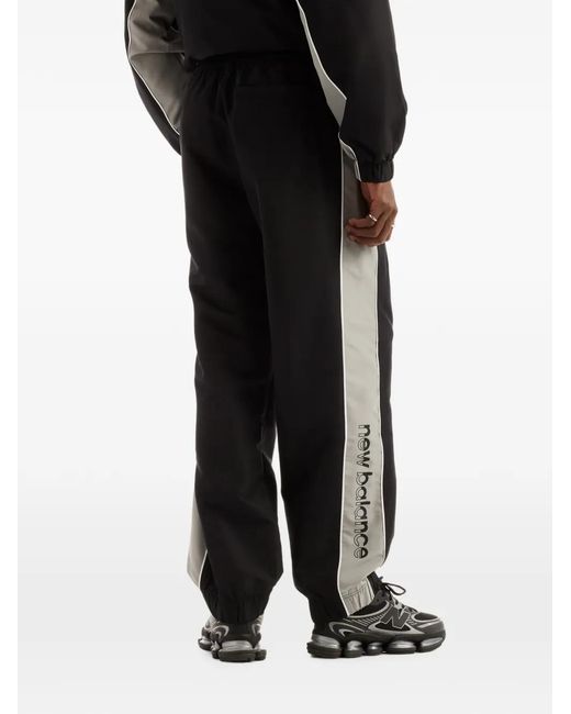 New Balance Black Pantalon Trackside À Design Tissé for men