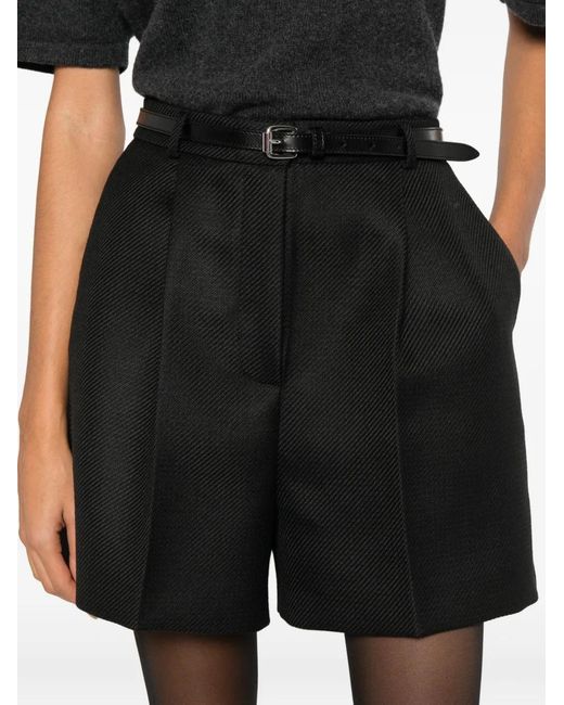 Herskind Geplooide Shorts in het Black