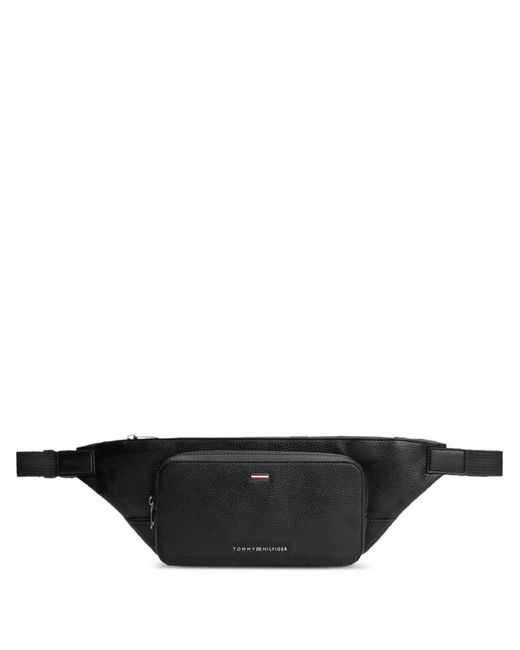 Tommy Hilfiger Black Logo Plaque Belt Bag for men