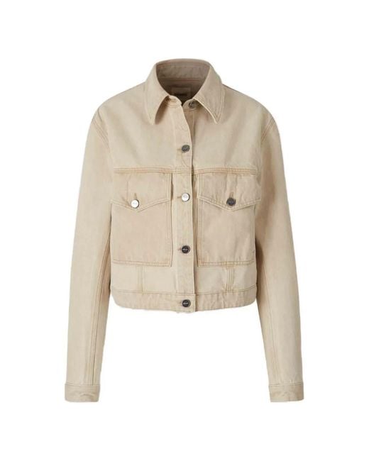 Khaite Natural Cropped Denim Jacket