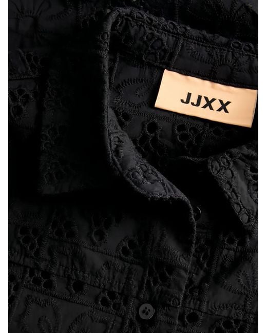 JJXX Black Freya Broderie-Anglaise Long-Sleeve Shirt