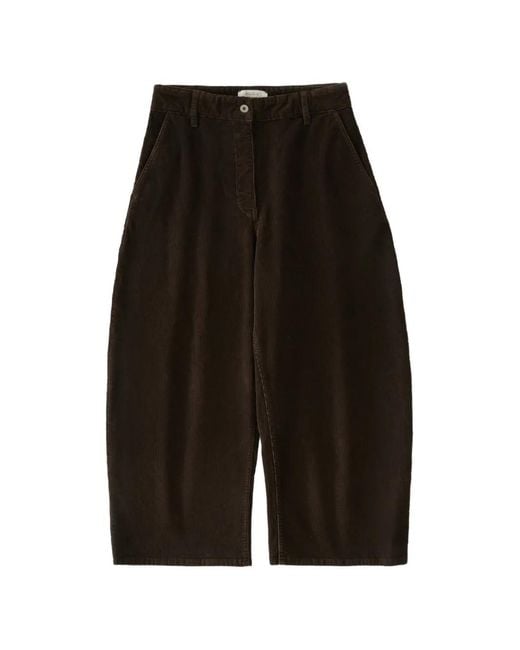 Studio Nicholson Black Chalco Corduroy Wide-Leg Trousers