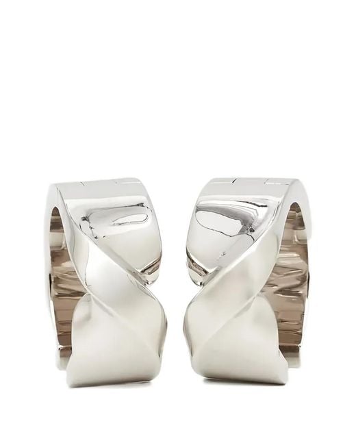 Aquazzura White Hook Fastening Earrings