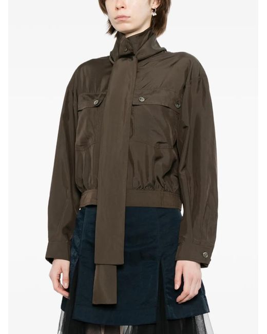 JNBY Brown Tie-Neck Jacket