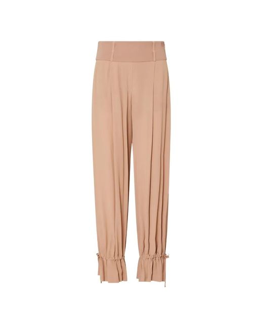 Liu Jo White Wide-Leg Trousers With Drawstring