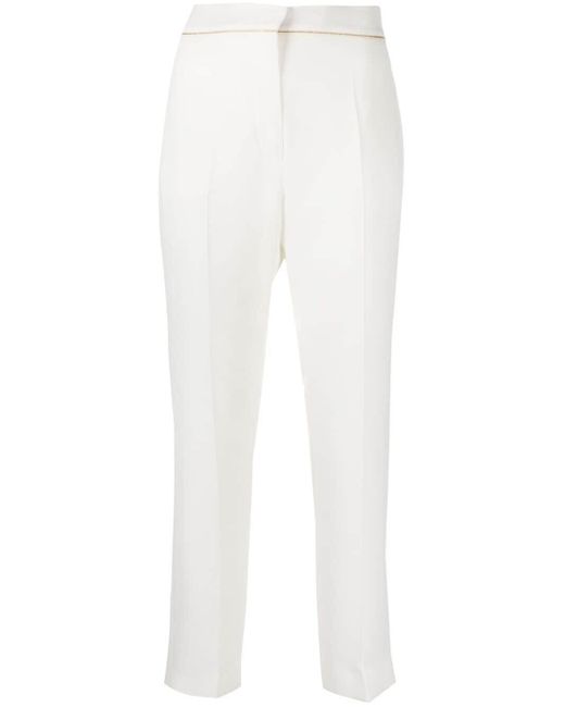 Pantaloni dritti crop di Max Mara in White
