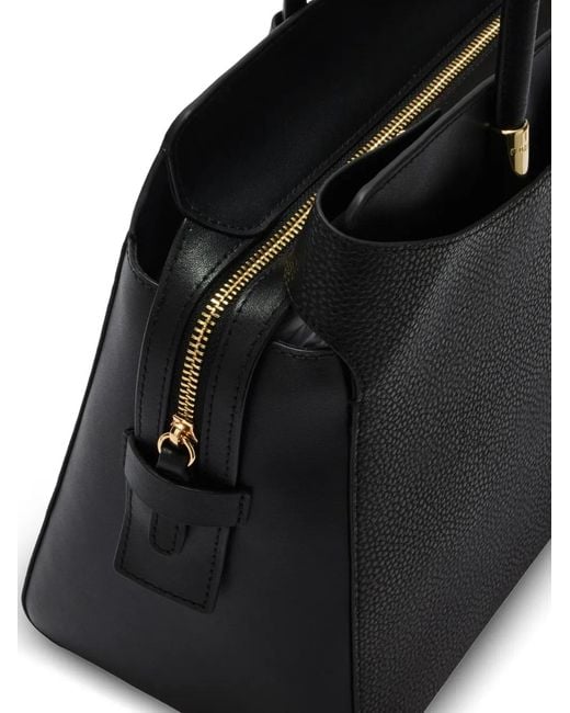 Furla Black Large Eris Leather Tote Bag