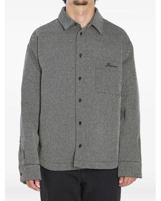 Jacquemus Molino Shirtjack Met Puntkraag En Knopen in het Gray voor heren