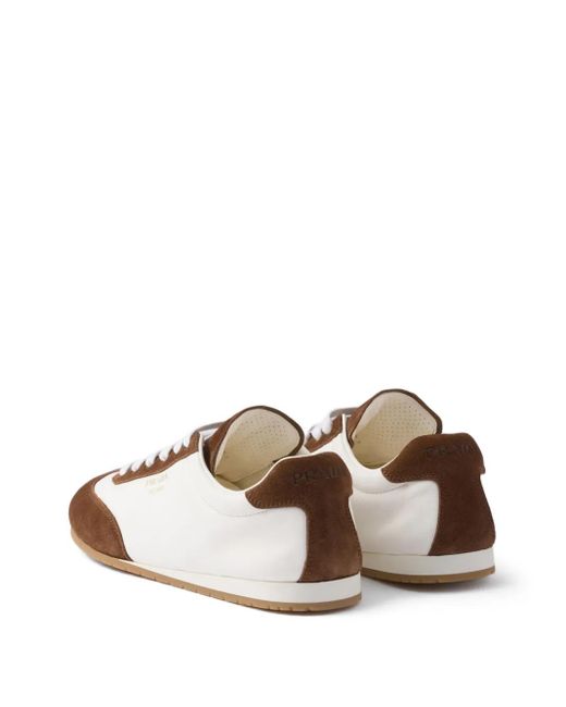 Prada White Sneakers Aus Wildleder