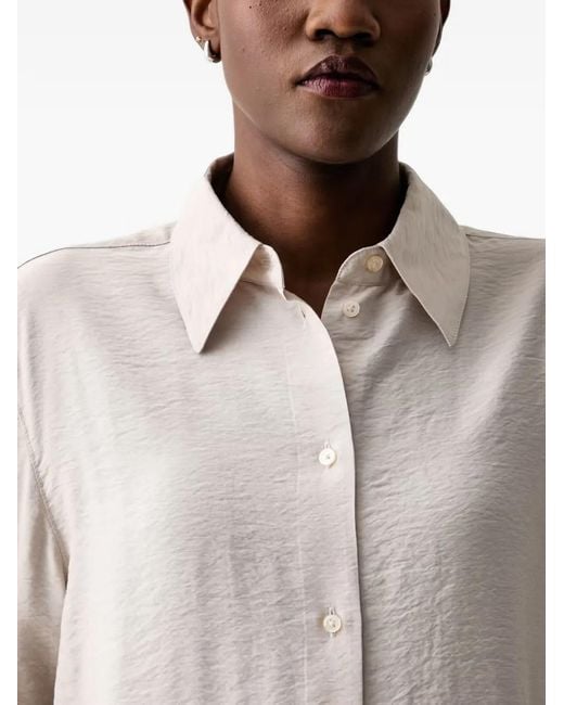 Marc O' Polo Natural Bow-Detail Long-Sleeve Shirt