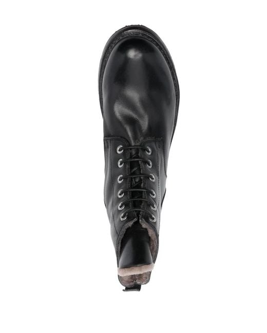 Moma Black 35Mm Lace-Up Leather Boots for men