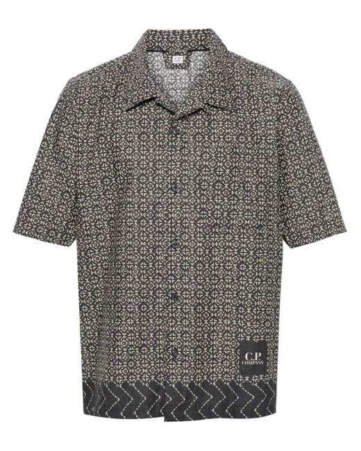 C P Company Overhemd Met Print in het Gray voor heren