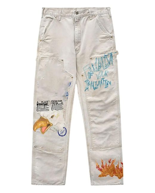 Travis Scott White Cactus Jack Painters Imagination Trousers for men