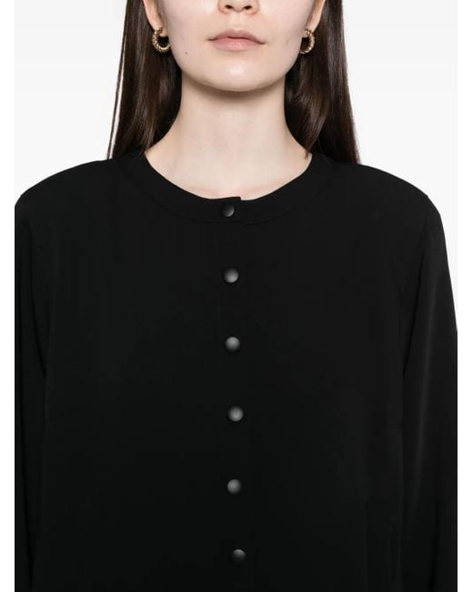 Agnes B. Black Press-Stud Blouse