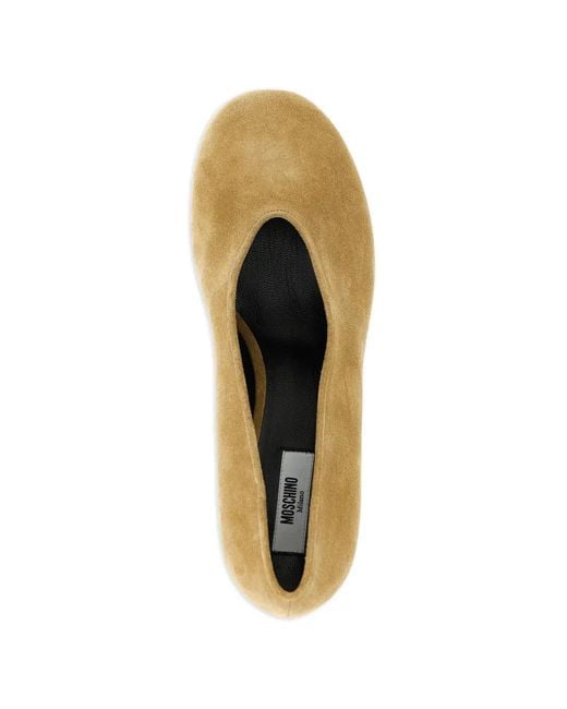 Moschino Natural Escarpins À Bout Rond