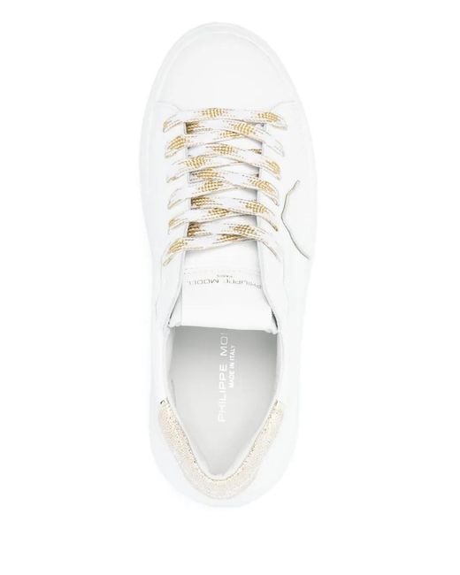 Philippe Model White Temple Sneakers