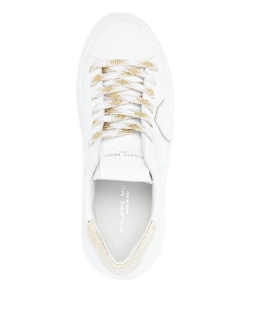 Philippe Model White Temple Sneakers