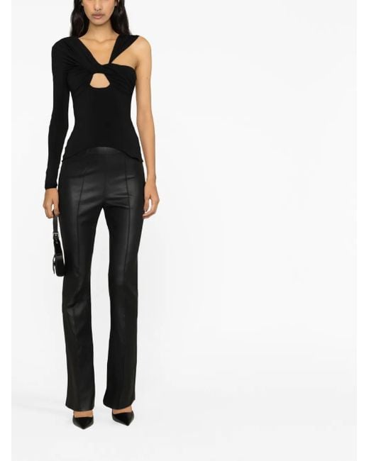 Nensi Dojaka Black One-Shoulder Asymmetric Top