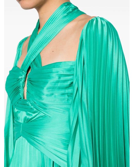 Acler Green Valaria Pleated Dress