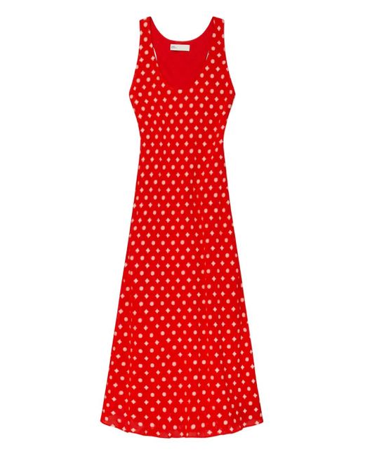 Tory Burch ポルカドット マキシドレス Red