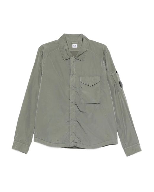 C P Company Gray Chest-Pocket Shirt Jacket for men