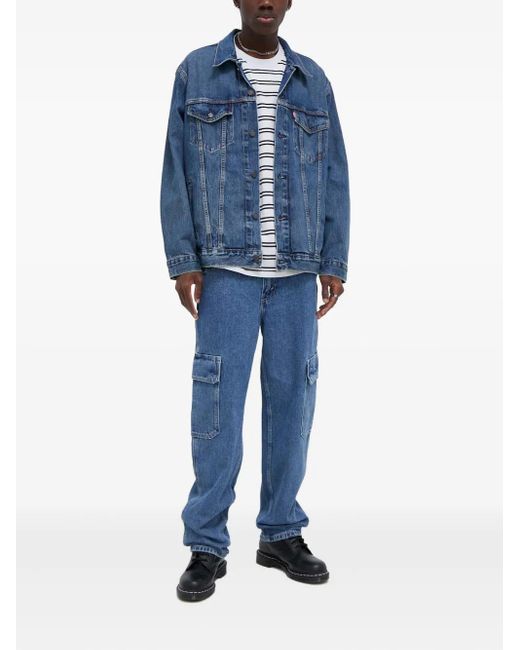 Levi's Blue Buttoned Pocket Jacket for men
