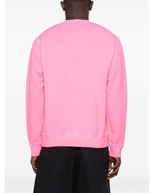 DSquared² Pink Logo-print Cotton Sweatshirt for men