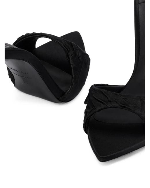 Le Silla Black Bella Silk Sandals